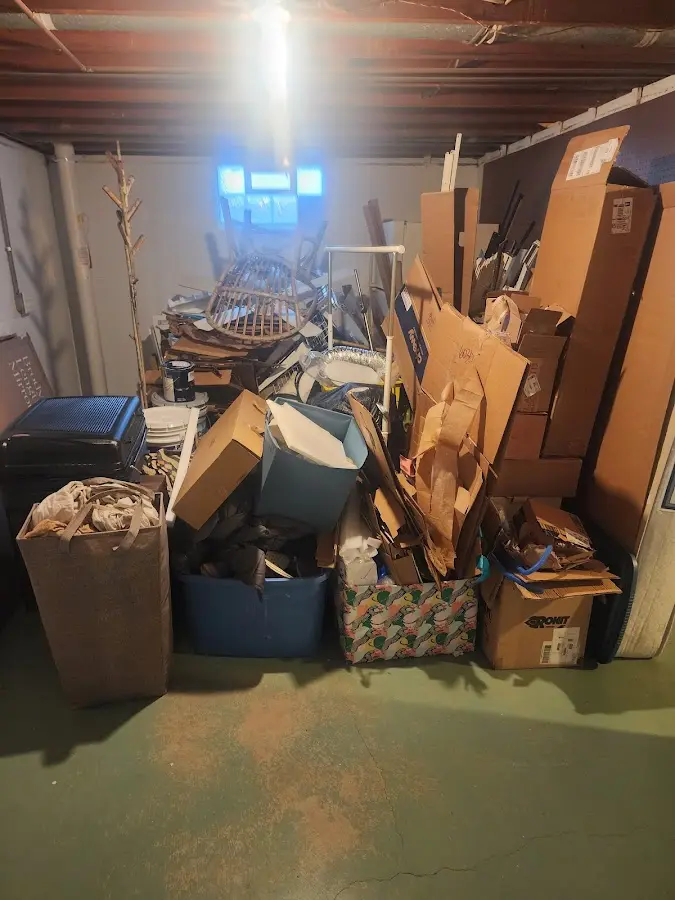 Roll-off dumpster container at job site for Roll Off Dumpster Rental in South Kingstown